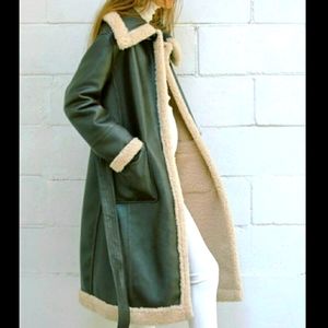 NWT FRONTROW x RECTO Reversible Eco Shearling Coat